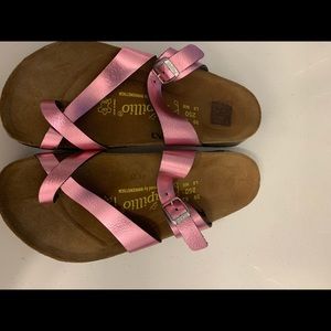 Metallic pink double strap size 39 Papillio
